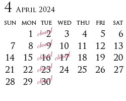 カレンダー4月